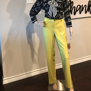 beautiful yellow lime trousers